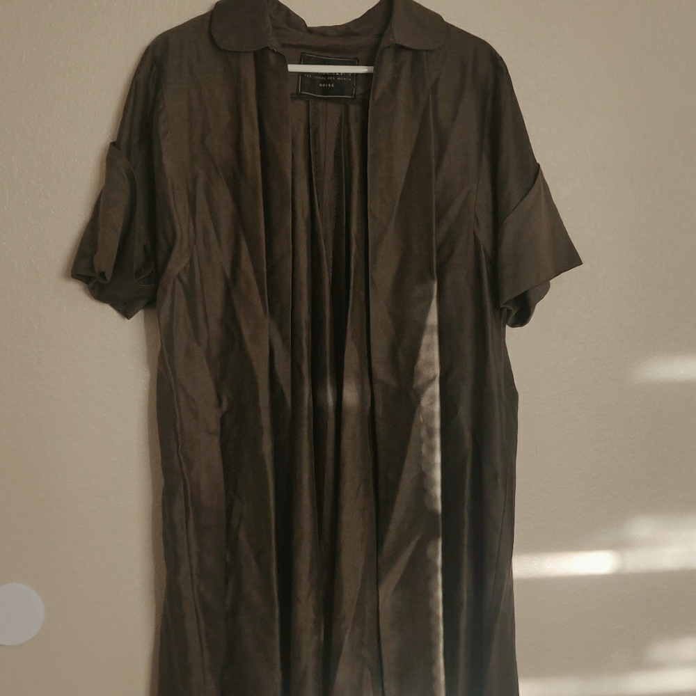 Long dark green over coat